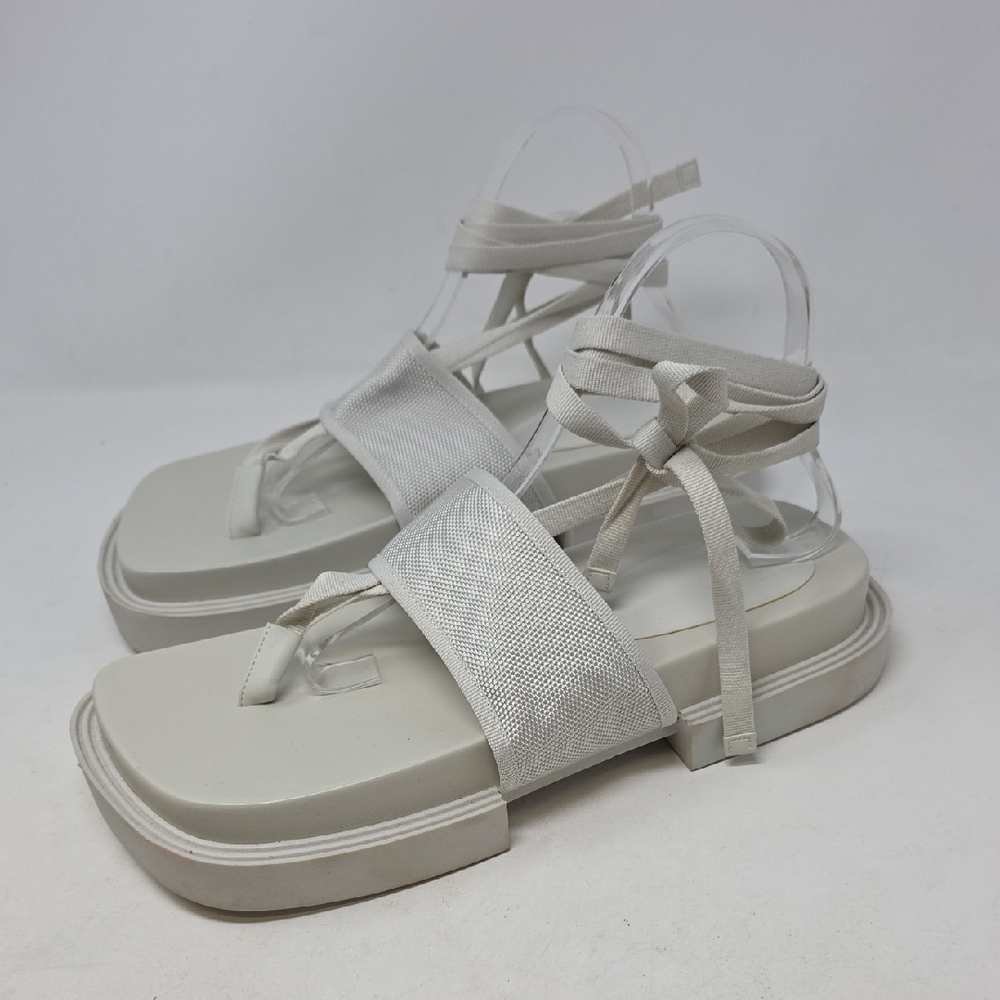 Charles & Keith Cream Strappy Sandals Size 41